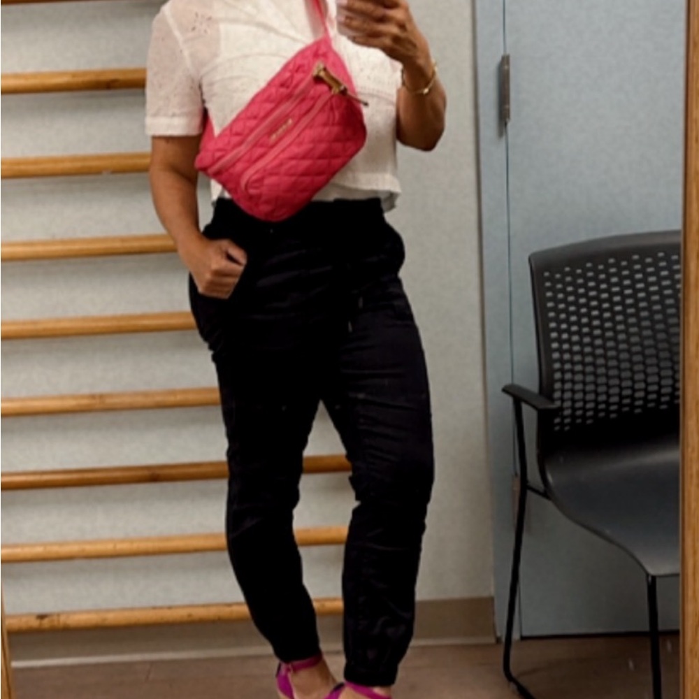 MZ Wallace Pink Quilted Crossbody sling Bag